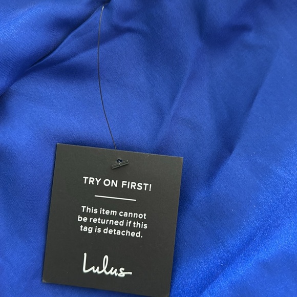 💙Lulus NWT Royal Blue Strapless Formal Maxi Dress With Pockets | FREE Shipping💙 - Picture 6 of 6